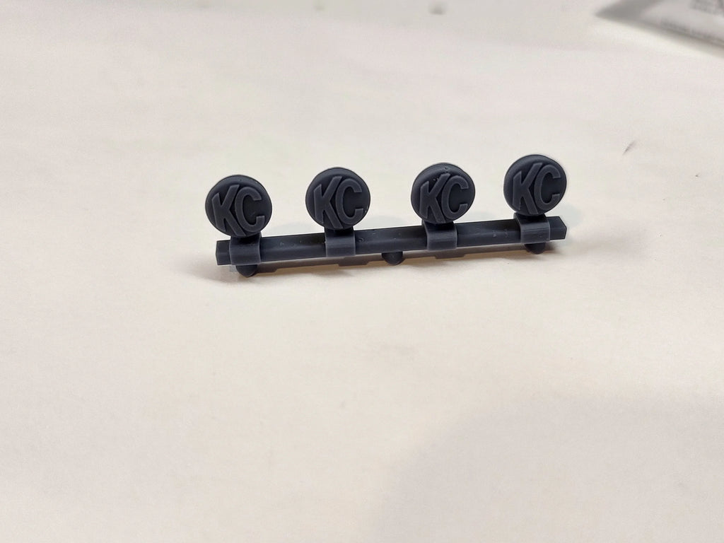 Flood Lights with KC covers and Light Bar - 1/25 Scale Truck and Offroad